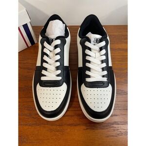 NEW Mens 7.5 Ben Sherman Leather Richmond Street Skate Sneaker White Black Low‎